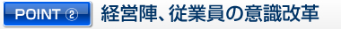 POINT２ 経営陣、従業員の意識改革。